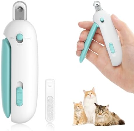 Petgravity cat nail clipper with adjustable 3-size trimming hole and hidden file