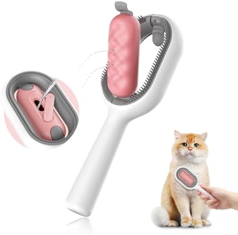 Petgravity pink self-cleaning slicker brush with water tank